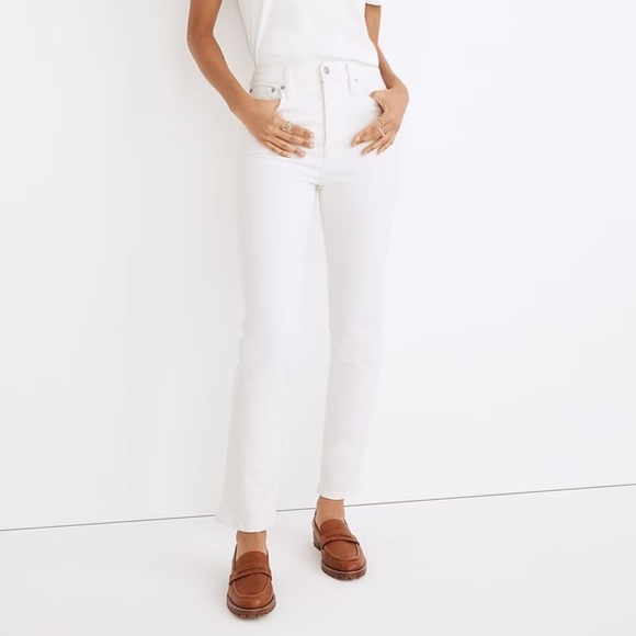 Madewell Petite High Rise Perfect Vintage Jeans NE622 Tile White 26 Petite - Picture 2 of 6